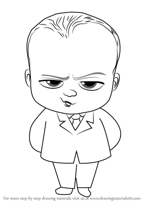 Learn How To Draw Baby Boss From The Boss Baby The Boss Baby Step By