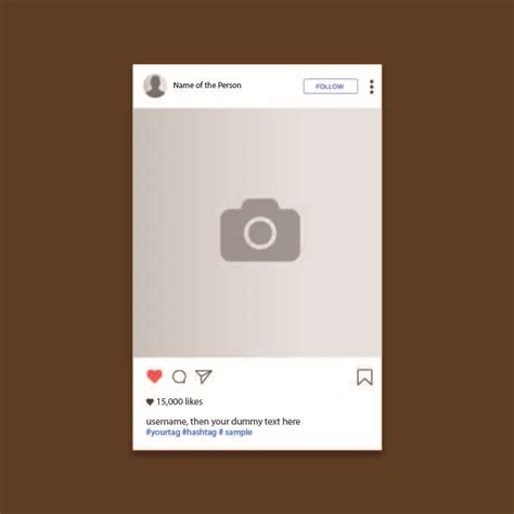 Instagram Template Material Design Free Psd Template
