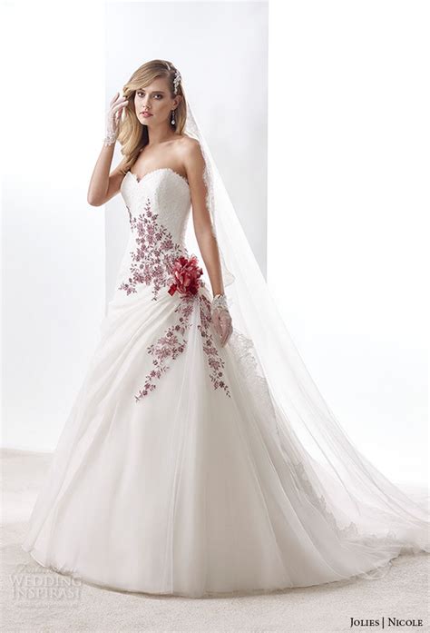 White red wedding dresses are simple white gowns, but they have evolved in ways unimaginable over the centuries. Nicole Jolies Collection 2016 — Colored Wedding Dresses ...