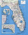 Large detailed administrative map of Florida state with major cities ...