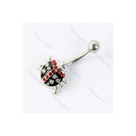 1pcs Beetle Belly Button Navel Ear Ring Bar Body Piercing Liked On Polyvore Body Piercing Navel