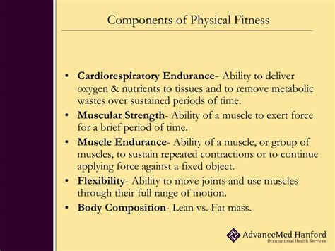 If you want to know if you are physically fit according to the 5 components of physical fitness, you should learn about the cheap and effective ways to estimate your body composition. PPT - General Guidelines and Principles of Exercise ...
