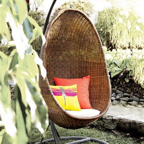 If your hanging egg chair does not feature a stand, it will need to be suspended from above by a ceiling joist or a tree branch, so your placement. Hanging Egg Chair | Fancy.com