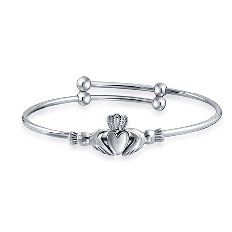 bling jewelry claddagh heart irish friendship bracelet for women small wrists 6 5in 925