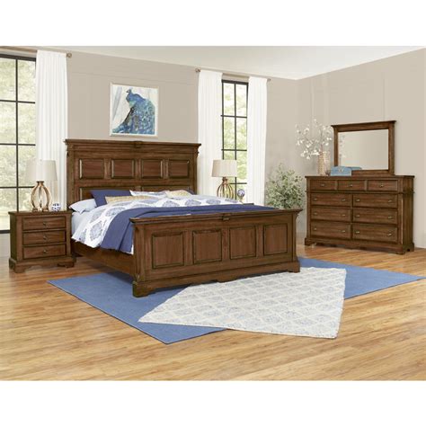 Heritage Amish Cherry Queen Mansion Bed By Vaughan Bassett At Bruce Furniture