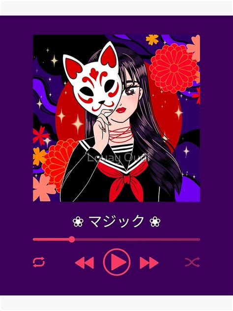 Chill Anime Girl Lofi Music Photographic Print By Workoutminotaur