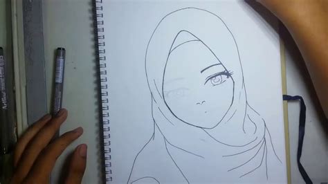 Hijab Girl Drawing Timelapse Youtube