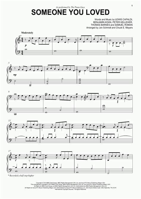 Someone You Loved Piano Sheet Music Onlinepianist