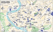 Map of central Rome - Map of central Rome Italy (Lazio - Italy)