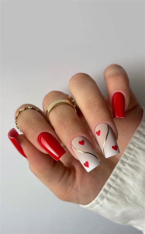 52 Valentines Day Nail Art Designs And Ideas 2023 Neutral Matte Nails
