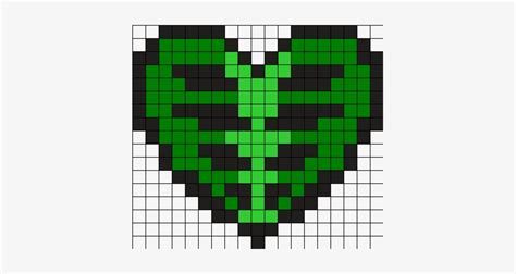 Zombie Pixel Art Minecraft Grid