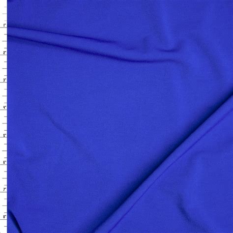 Cali Fabrics Royal Blue Stretch Polyester Jersey Knit Fabric By The Yard