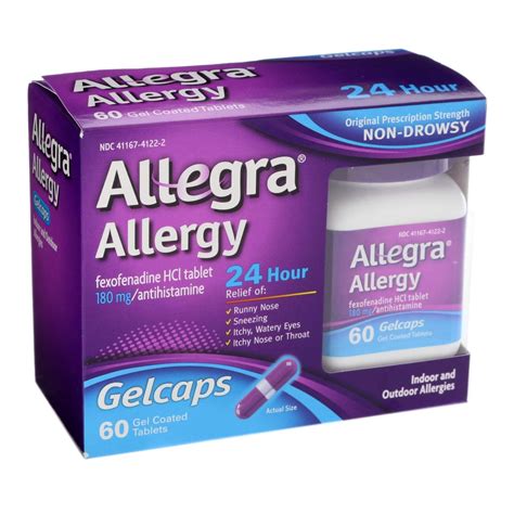 Allegra Allergy 24 Hour Gelcaps 60 Ea