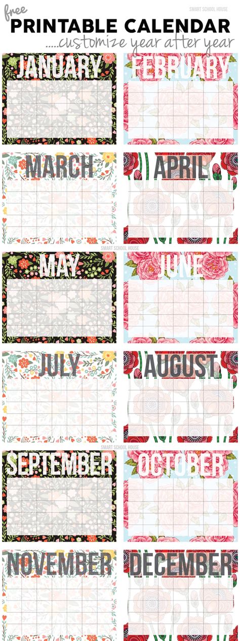 Crafty Go Lucky Free Printable Calendar Customize Year After Year