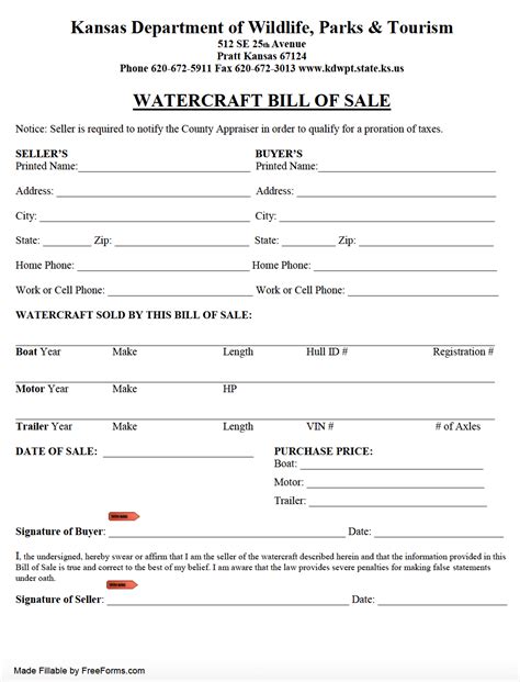Free Boat Bill Of Sale Template PRINTABLE TEMPLATES