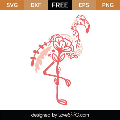 Free Decorative Flamingo SVG Cut File - Lovesvg.com