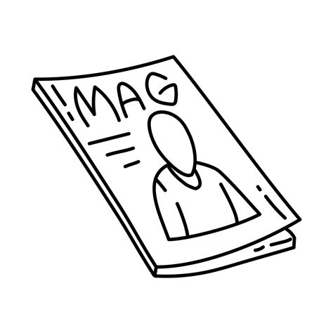 Magazine Icon Doodle Hand Drawn Or Outline Icon Style 2761706 Vector