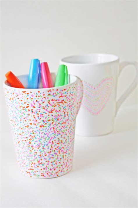 Starry sky coffee mug by milko. 50 DIY Sharpie Coffee Mug Designs To Try - Bored Art