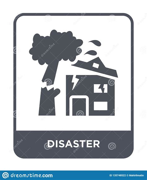 Disaster Icon In Trendy Design Style. Disaster Icon Isolated On White Background. Disaster 