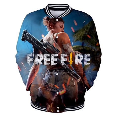 Fire resistant coats for men. LUCKYFRIDAYF 2018 New Design 3D Baseball Jacket FREE FIRE ...