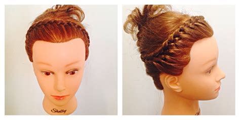 Lace Braided Fringe With A French Twist In Back Lace Braid French Twist Braids