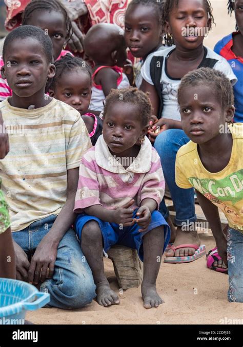 Senegal Africa January 2019 Group Of Children In Traditional