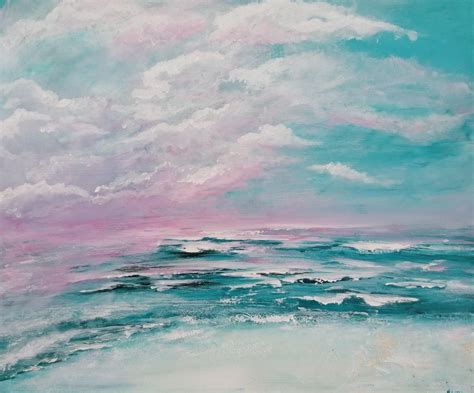 Art Work Acrylic Paintings Sea Sky Land Naomi Watkins Art