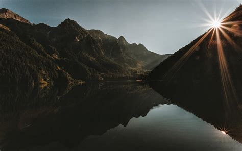 1280x800 Mountain Landscape Dawn Lake Reflection 5k 720p Hd 4k