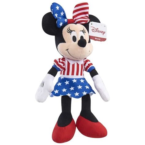 Disney 17 Minnie Mouse Patriotic American Flag Plush Toy Brand New Ebay