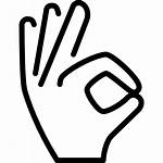 Hand Ok Gesture Icon Fingers Job Done