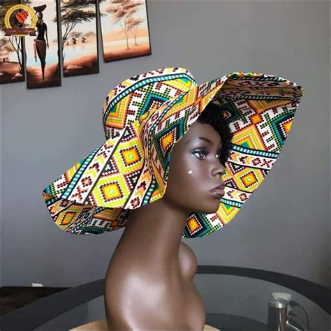 African Print Ankara Flared Hat African Hats Sun Hats African Fabric