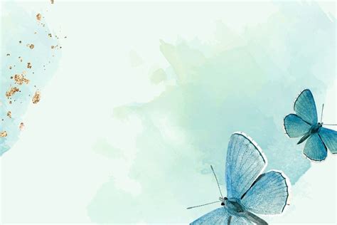 Download Premium Vector Of Blue Butterflies Patterned Background Vector