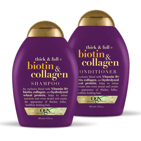 Ogx Thick And Full Biotin And Collagen Shampoo And Conditioner Set 13oz 2