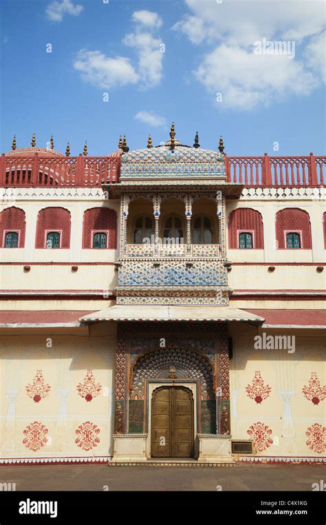 Lotus Gate In Pitam Niwas Chowk City Palace Jaipur Rajasthan India
