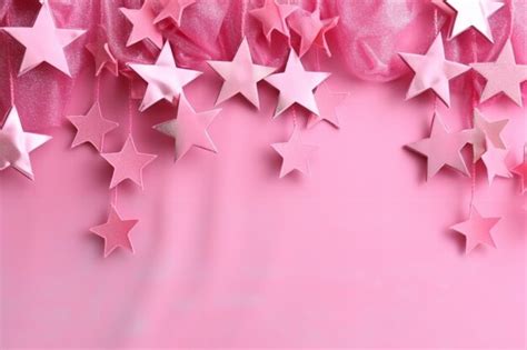 Premium Ai Image Pink Stars On A Pink Background