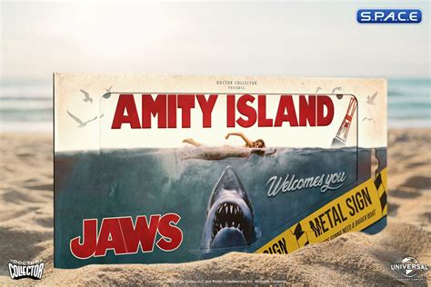 Amity Island Welcomes You Metal Sign Jaws