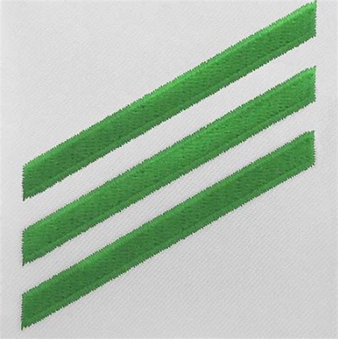 Navy E3 Rating Badge Airman Green Chevrons On White Cnt