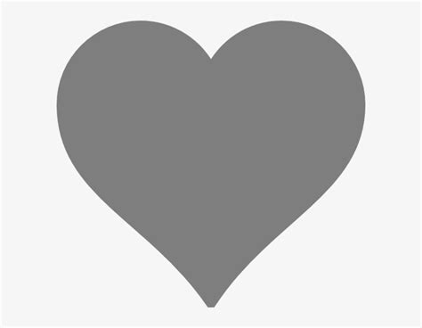 Solid Dark Grey Heart Clip Art At Clker Grey Heart Clipart