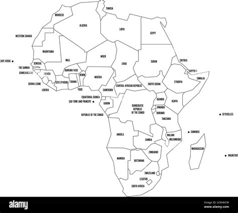 Africa Political Map Without Names Map Of Africa Images