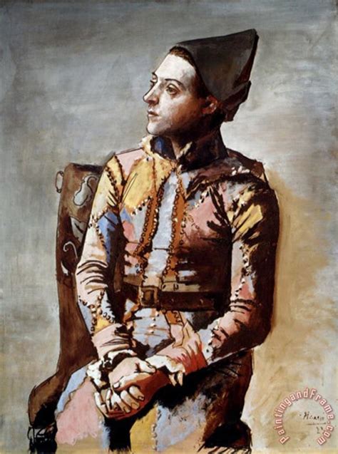 Pablo Picasso The Seated Harlequin 1923 Painting The Seated Harlequin