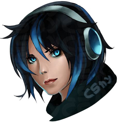 Anime Girl Gaming Logo Template Gudang Gambar Vector Png