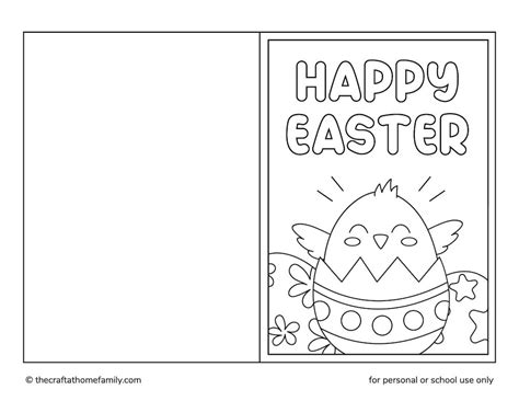 Free Printable Easter Card To Colour Perfect For Kids The Craft At