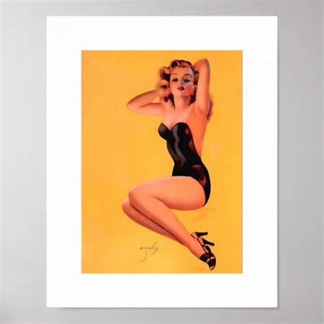 Vintage Retro Billy Devorss Pinup Girl Poster Zazzle