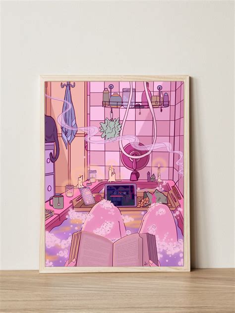 Original Art self Care Sunday Aesthetic Art Soft Girl | Etsy