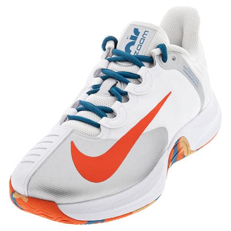 Nikecourt Air Zoom Gp Turbo Men S Tennis Shoes White And Team Orange