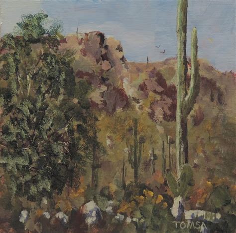 Sonoran Desert View Painting By Bill Tomsa Fine Art America