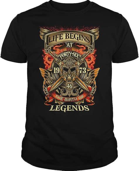 1973 The Birth Of Legends Tshirt 46th Birthday Gilf T