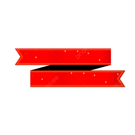 Red Banner Ribbon Luxurious With Gold Stars Red Banner Ribbon Png