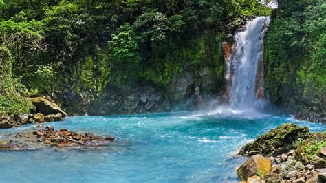 Rio Celeste Waterfal At Tenorio National Park Shaman Tours Costa Rica