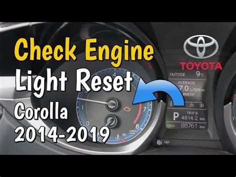 Battery disconnecting technique the battery disconnecting technique method, and can be done by following these. Check Engine Light Reset, Toyota Corolla 2014-2019 - YouTube
